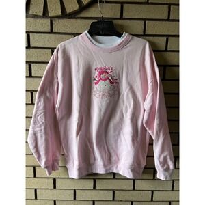 VTG Pink Snowman Embroidered Grandma's Love Sweatshirt Women's Size Large